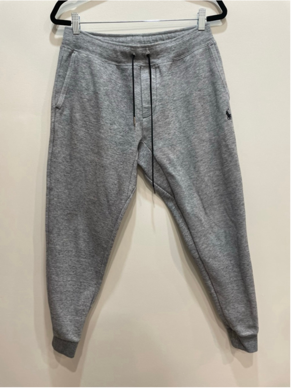 Polo Ralph Lauren Men Gray Joggers M Drawstring Cuff Bottom Relaxed